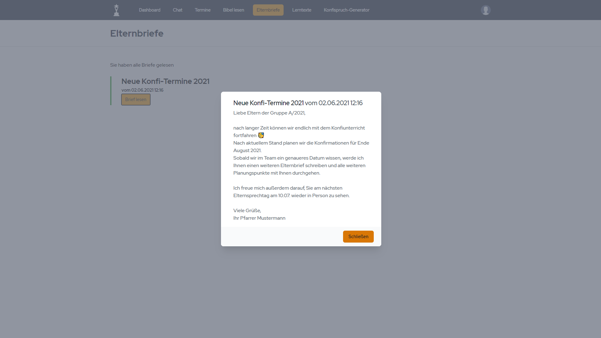 Elternbrief Lesen