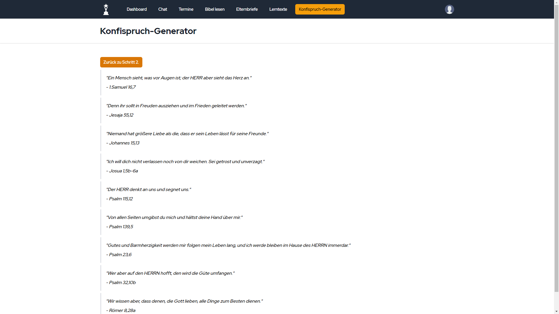 Konfispruch Schritt 3