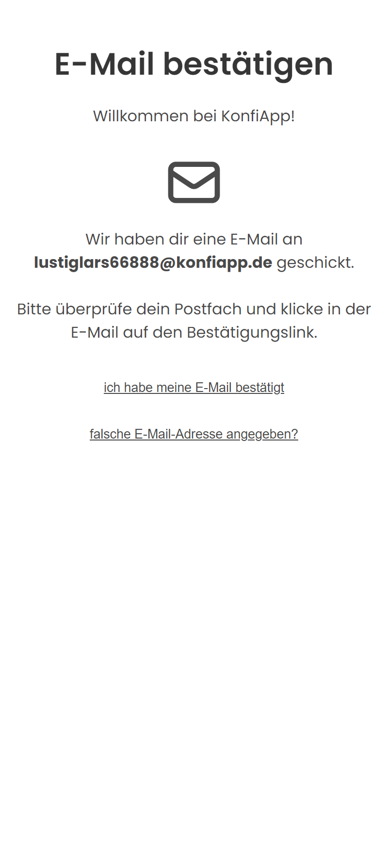 E-Mail korrigieren