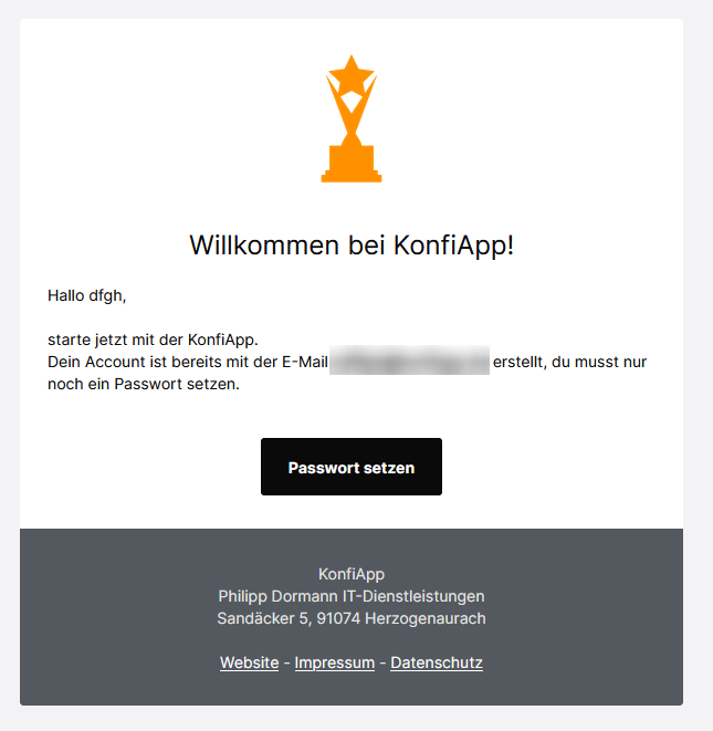 Einladungs-E-Mail
