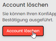 Button “Account löschen”