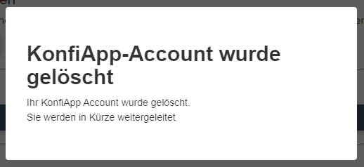 Account wird gelöscht