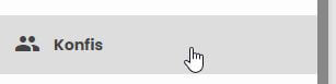 Verwaltung Seitenleiste - Menupunkt Konfis