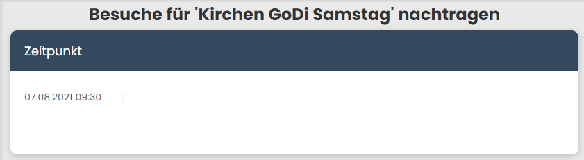Zeitpunkt angeben