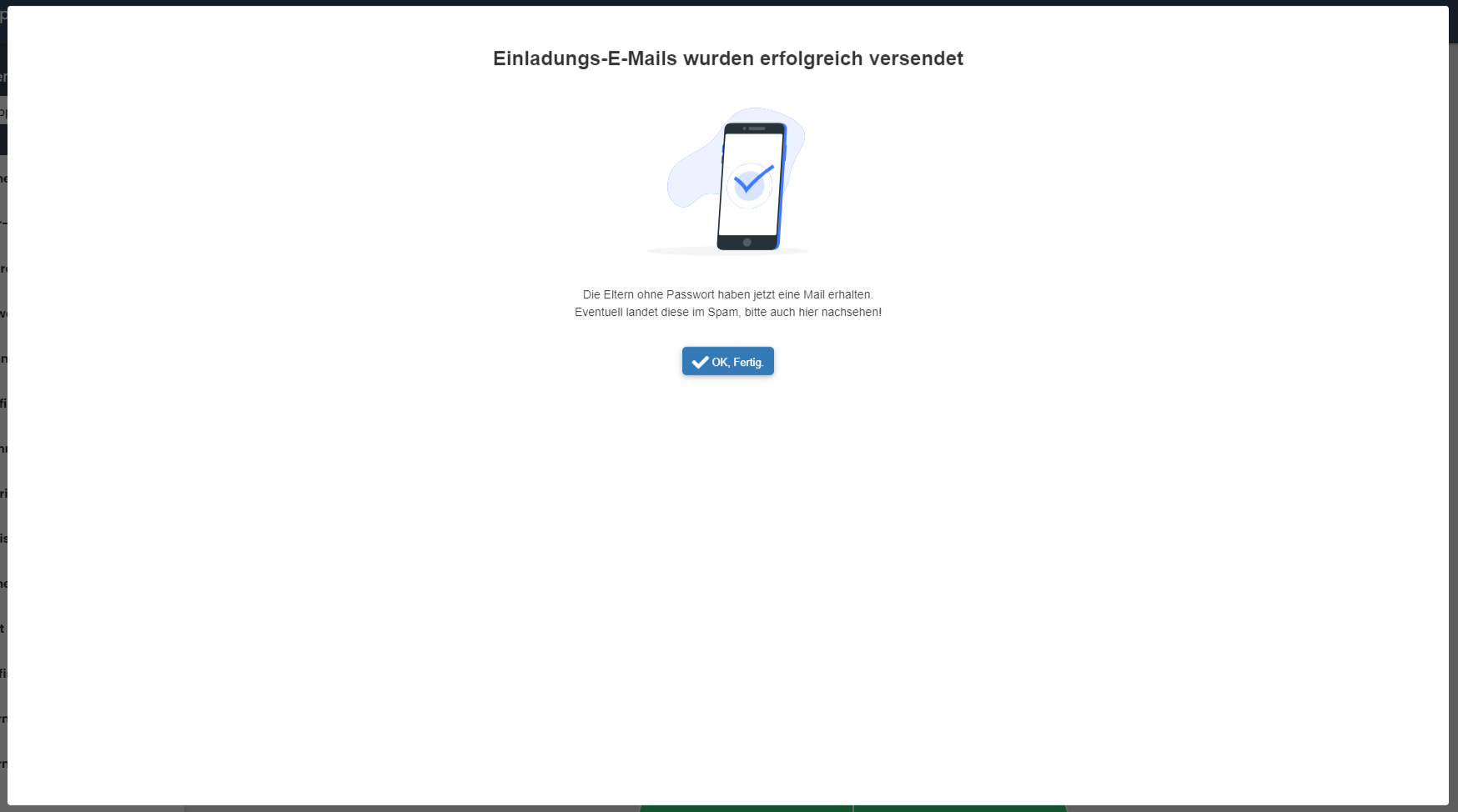Konfi Übersicht Eltern hinzufügen Button