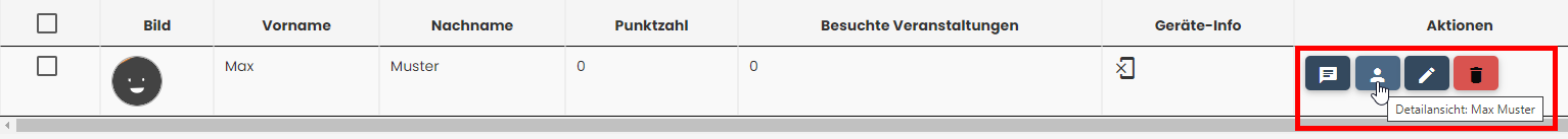 Konfi aus der Konfi-Liste auswählen