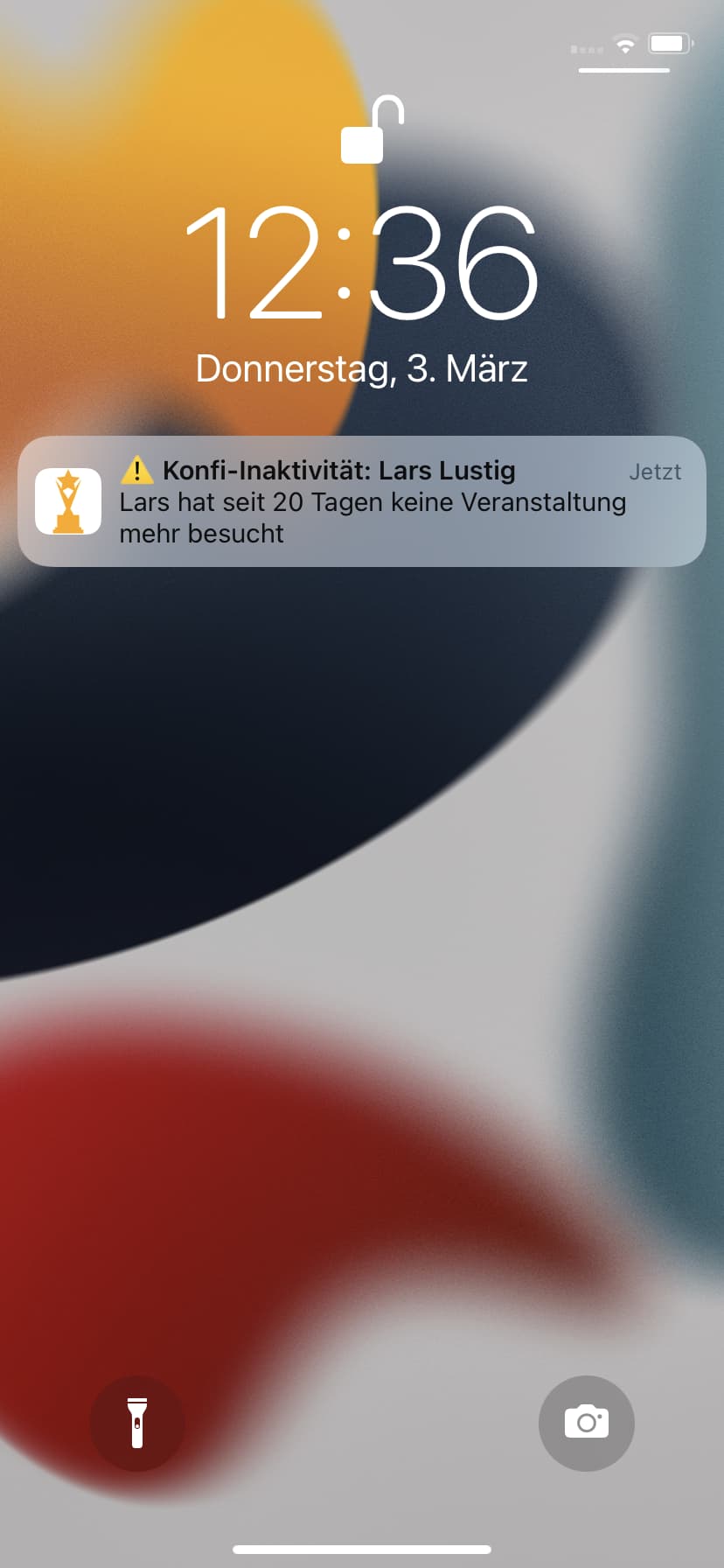 Beispiel Inaktivitäts-Benachrichtigung