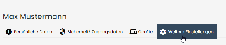 Weitere Einstellungen