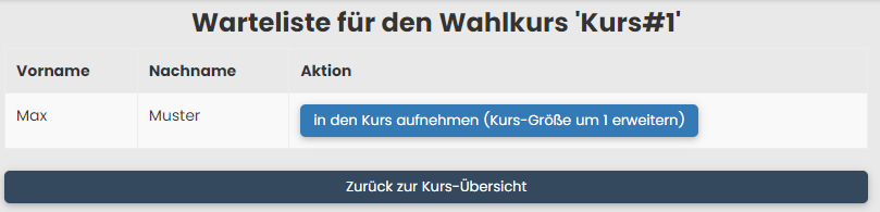 Warteliste