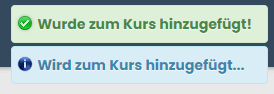 Warteliste aufnehmen erfolgreich