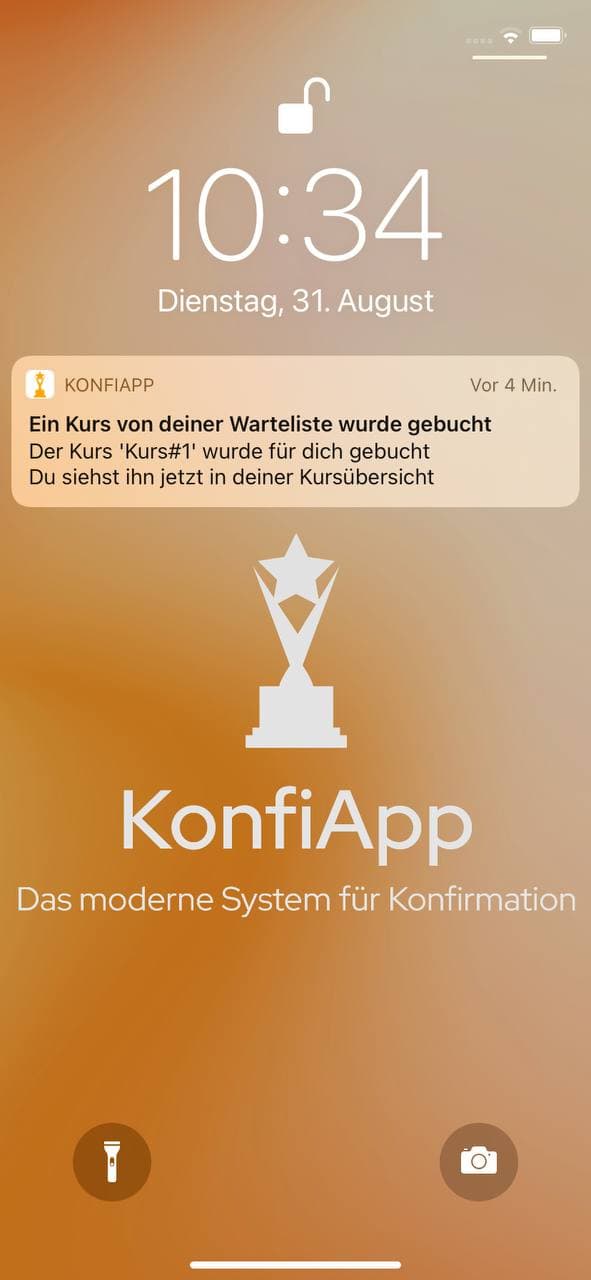 Warteliste Benachrichtigung