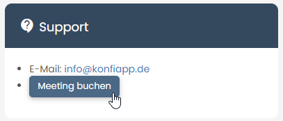 Startseite: Meeting buchen