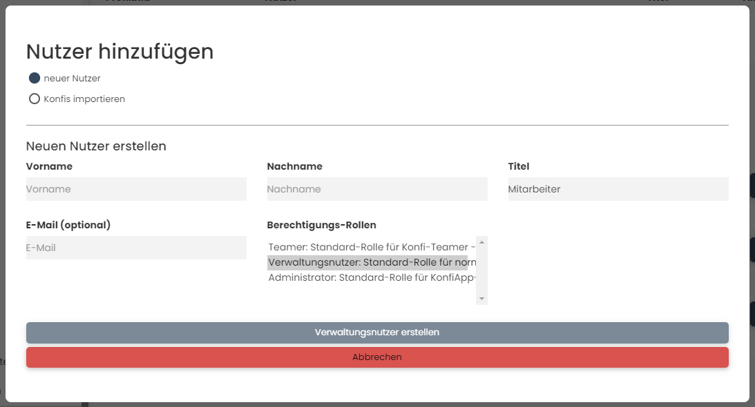 Mitarbeiter hinzufügen
