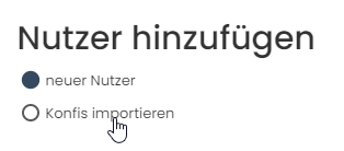 Nutzer einladen - Schritt 1